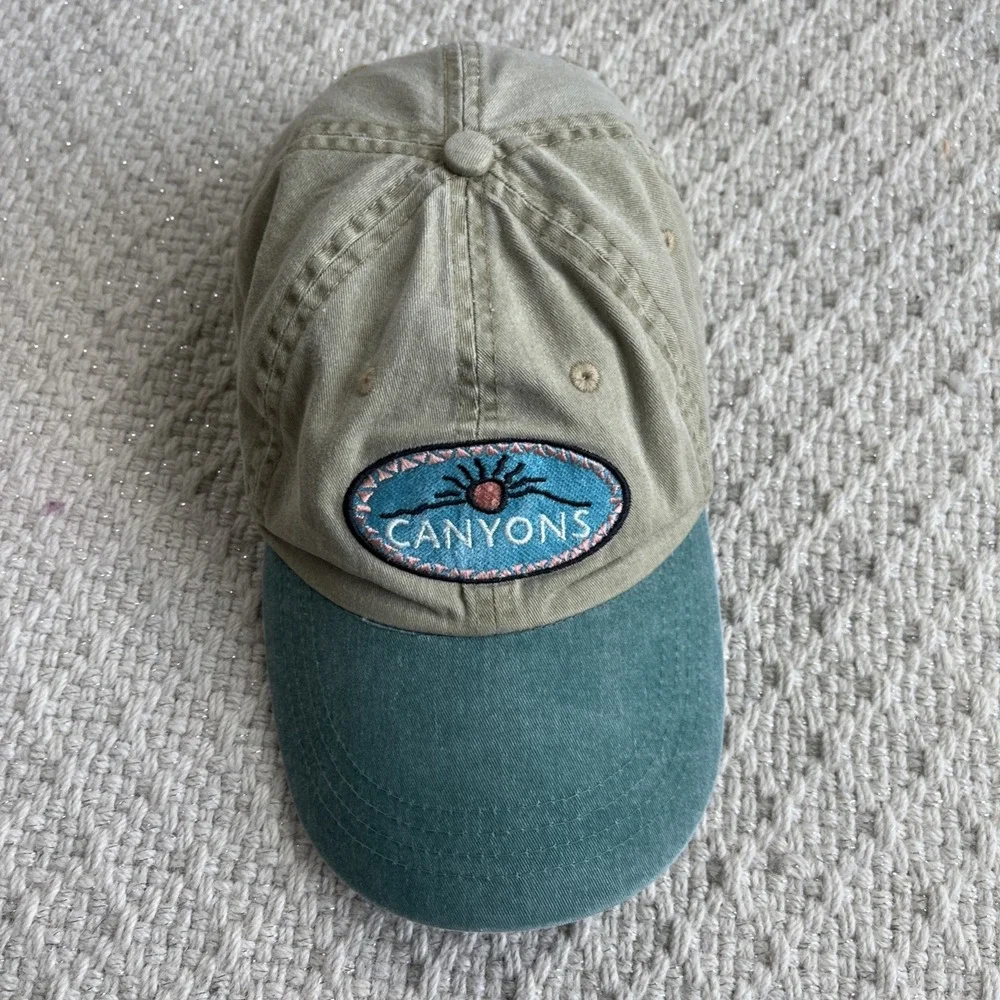 Canyons Retro 90s Y2k Cotton Strapback Baseball Hat Cap Adjustable